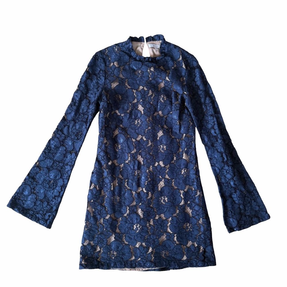 WAYF Bell Sleeve Lace Cocktail Dress